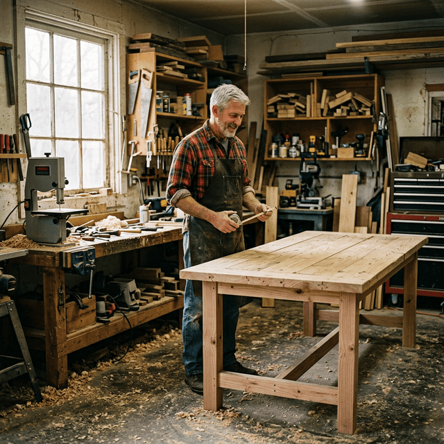 Build Your Own Rustic Farmhouse Dining Table