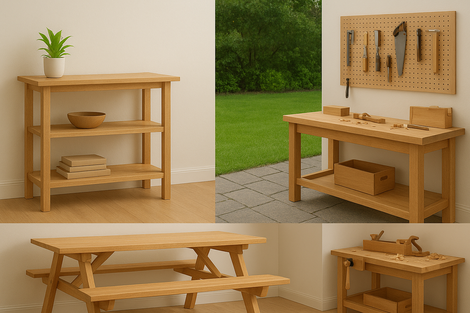 Variety of woodworking projects